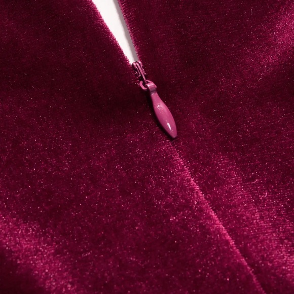 ⚡️NWT CIDER VELVET V-NECK KNOTTED LACE RUFFLE MINI DRESS - Picture 4 of 7